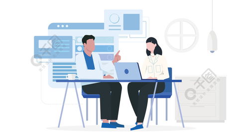 扁平化互联网信息图案 赋能商务办公团队的视觉沟通工具